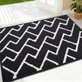 OLANLY Front Door Mat 32x20, Low-Profile Easy Clean Doormat, Deep Black by OLANLY