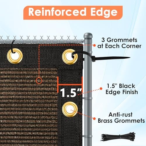 iCover 6x12ft Privacy Screen Fence, Outdoor Fencing Panels, Garden Windscreen - Image 4