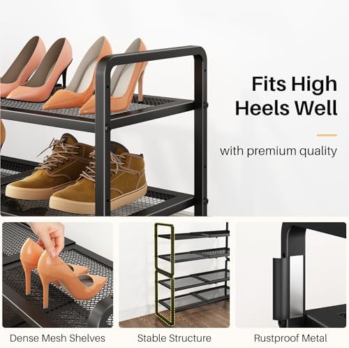 Expandable Metal Shoe Rack for Closet, Entryway & Garage - Image 5