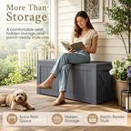 Devoko 120 Gallon Deck Box Resin Outdoor Storage Box Waterproof - Image 3
