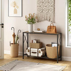 Tajsoon Console Table 41.8", 2 Tier Industrial Entryway Table - Image 7