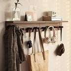 Entrance Coat Rack ，Coat Hooks, Wall-Mounted Wooden Hook Rack, Wall-Mounted - Image 4
