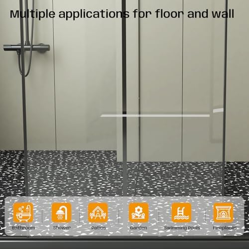 Black Pebble Tile for Shower Floor - Image 6