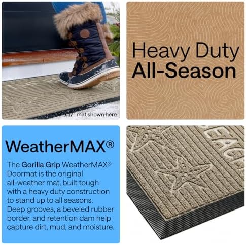 GORILLA GRIP WeatherMAX Door Mat, Indoor Outdoor Use - Image 3