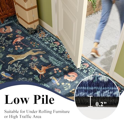 DUKINO 2.6x12 Hallway Runner Rug, Washable Animal Rug Non Slip - Image 7