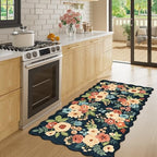 DUKINO 2x4 Rug for Entryway, Floral Washable Kitchen Rugs - Image 3