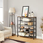 VASAGLE 6-Tier Shoe Rack, 24-30 Pairs, Metal Mesh - Image 5