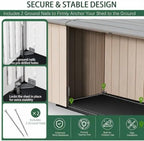 Outdoor Storage Shed Resin Waterproof Storage Cabinet - Image 6