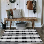 Fall Décor Plaid Rug, Layering Rug - Image 6
