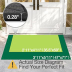 LUMI Outdoor Door Mat Traps & Hides Dirt 35.5x59, Outside Entrance - Image 2