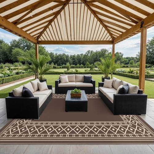 GENIMO Outdoor Rug, Waterproof Plastic Rugs 10'x14' - Image 6