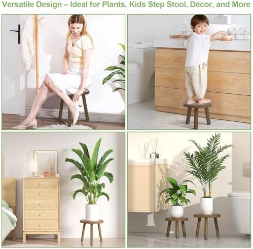 3-Pack Wood Plant Stands Indoor, Single Plant Stand - Image 6