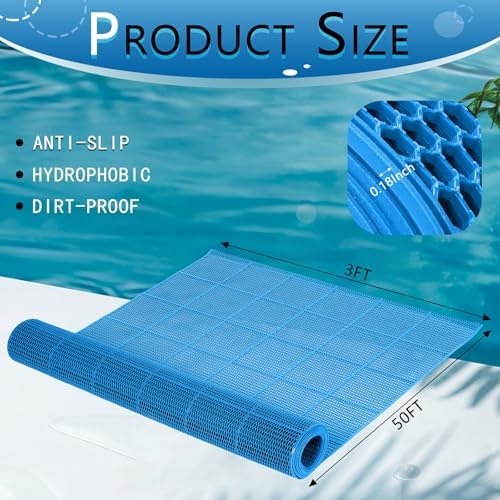 Tondiamo Pool Mats Non Slip Drainage Floor Pool Deck Mats, 3X 50 Ft - Image 2
