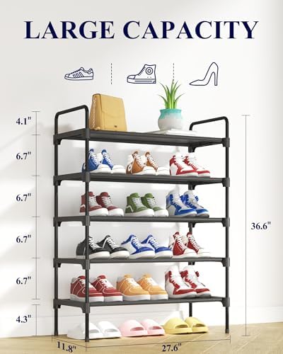 Kitsure Shoe Rack for Closet, Shoe Storage, 27.6" Wide - Image 2