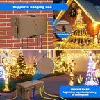 Hrensaw Medium Outdoor Electrical Box, IP54 Waterproof Extension Cord Cover w/6 - Image 6