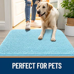 OLANLY Dog Door Mat for Muddy Paws 70x32, Super Absorbent Chenille Mud Mat - Image 6
