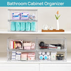Vtopmart 6 Pack Large Clear Stackable Storage Drawers - Image 6