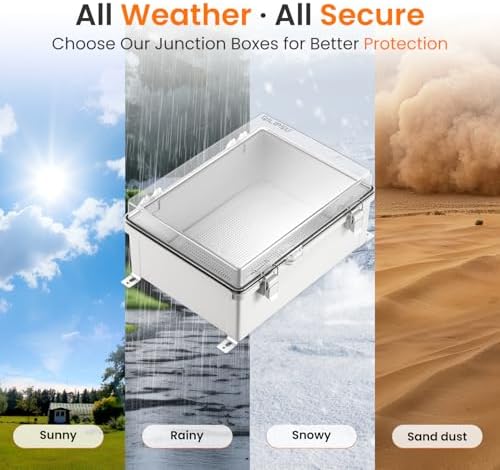 QILIPSU Outdoor WiFi Enclosure, 14.6"x10.6"x5.9" Waterproof Electrical Junction - Image 5