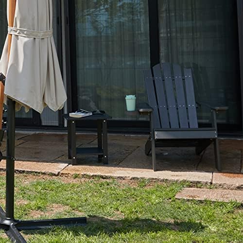 Meluvici Double Adirondack Side Table Weather Resistant, Outdoor Rectangular - Image 2