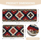 Southwest Native American Aztec Kitchen Rugs Set of 2 - Image 3