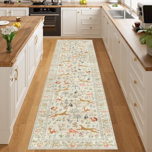 DUKINO 2x8 Washable Runner Rug, Non Slip Animal Kitchen Runner Rug - Image 5