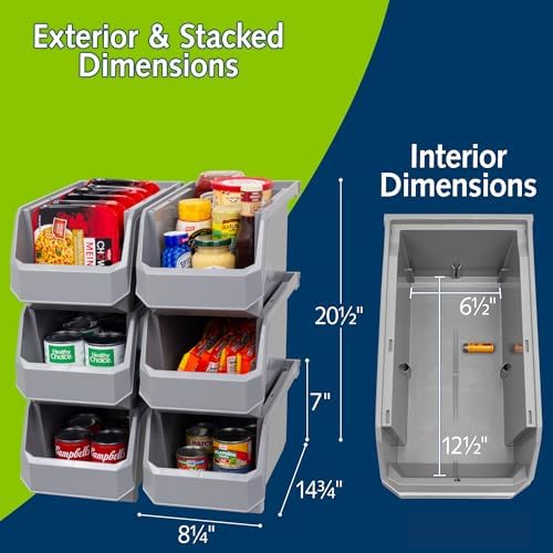 ReadySpace Large Stackable Plastic Storage Bins - Image 3