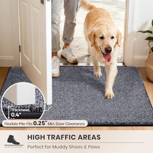 PURRUGS Area Rug, Bluish Grey-Black - Image 6