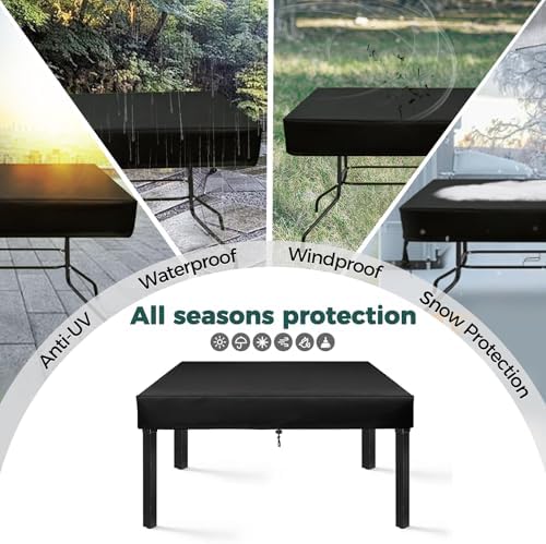 SUNICO Outdoor Table Covers Waterproof Rectangle 72x35x6in - Image 6