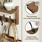 AMBIRD 34.2 inch Wooden Extra-Long Wall Hook Rack - Image 7