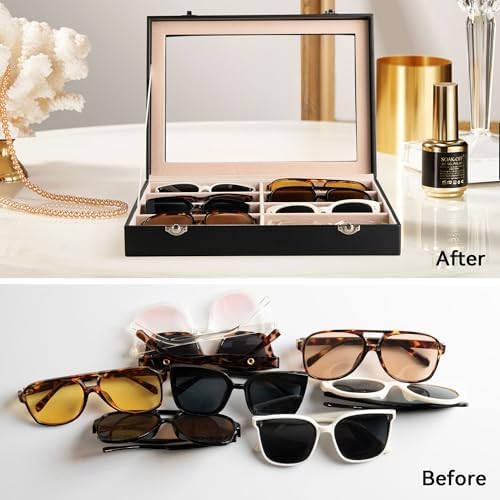 Frebeauty 8-Slot Sunglass Organizer, Sunglass Holder - Image 6
