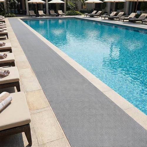 Thick PVC Drainage Floor Mat 2x43FT, Non Slip Flooring Mats Swimming Pool - Image 2