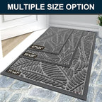 Colorxy Waterproof Front Doormat, Sturdy Natural Rubber Door Mat - Image 7