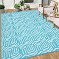 9x12 Outdoor Rug Waterproof Foldable Plastic Straw Carpet by Unknown
