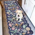 2x6 Hallway Floral Rug Runner: Washable Non Slip Low Pile Area Rug by HYHAOYUNLAI