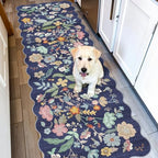 2x6 Hallway Floral Rug Runner: Washable Non Slip Low Pile Area Rug by HYHAOYUNLAI