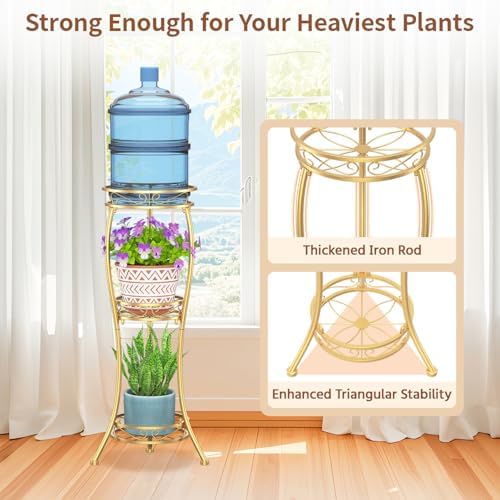 LASZOLA 3 Tiers Metal Corner Plant Flower Stand Tall Indoor Outdoor - Image 4