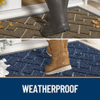 OLANLY Front Door Mat Outside 29.5x17, All-Season Absorbent Rubber Doormat - Image 3