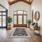 Black Modern Farmhouse 5x8 Area Rug - Image 3
