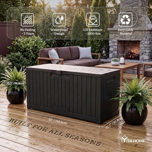 YITAHOME 120 Gallon Outdoor Storage Deck Box - Image 6