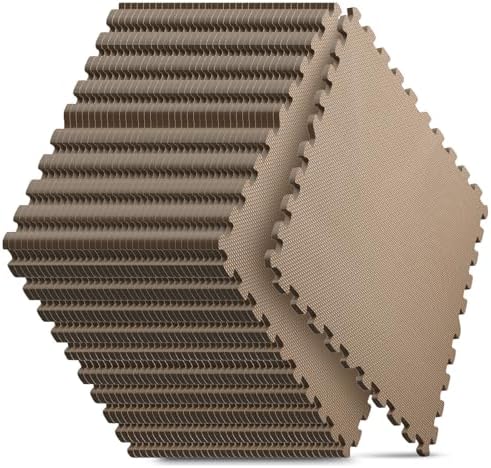 36 Pack 144 sqft Home Gym Mat, Puzzle Exercise Mat, EVA Interlocking Foam Floor by NazhuraGoodCompanionAtHome
