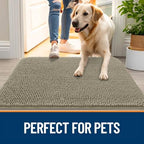OLANLY Dog Door Mat for Muddy Paws 54x32, Super Absorbent Chenille Mud Mat - Image 6