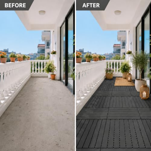 Interlocking Deck Tiles, 22 Pack, All-Weather Balcony Pool Backyard, Easy DIY - Image 6