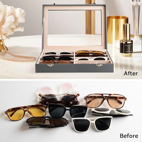Frebeauty 8-Slot Sunglass Organizer, Sunglass Holder - Image 6