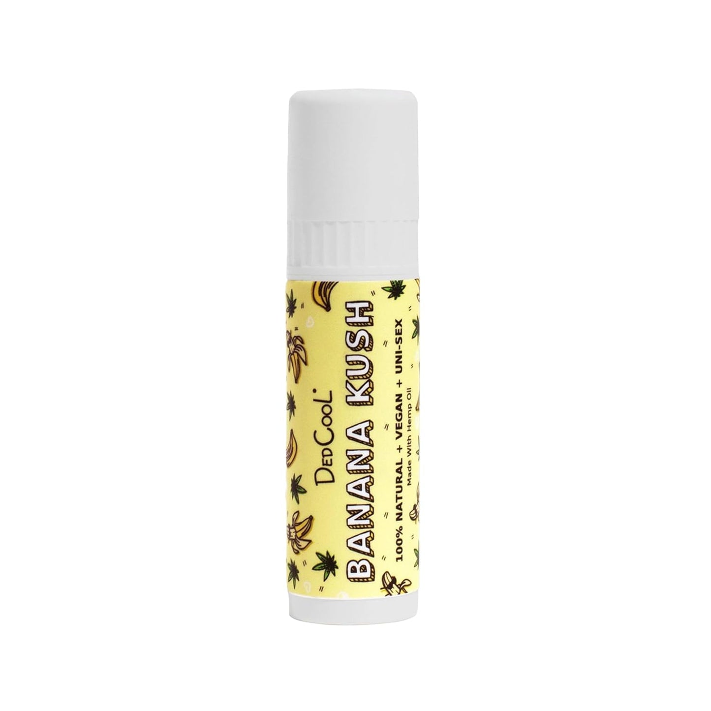 DedCool Lip Balm Stick (Banana Kush) Jumbo, Vegan, Flavored, Coconut Oil Lip Balm, Long Lasting, Moisturization, Hydrates Dry & Chapped Lips, Vegan, Natural, Clean, Non-Toxic, Fragrance For All