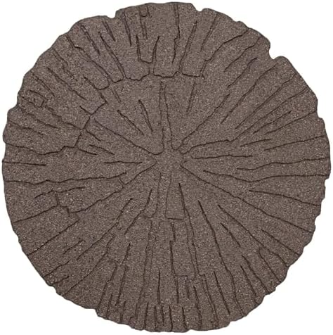 Tierra Verde 4-Pack 18”x18” Cracked Log Rubber Stepping Stones by TierraVerde
