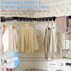 Clothes Drying Rack Wall Mounted, 3-Fold Space-Saving Drying Rack Clothing - Image 5