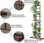 LINZINAR 8 Tier Plant Stand Indoor Outdoor Metal Flower Pot Display Shelf - Image 6