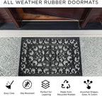 DII Rubber Doormats Collection All Weather, Wrought Iron Half Round - Image 6