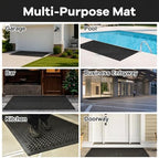 58" X 35" Rubber Mat with Drainage Black Anti-Slip Outdoor Door Mat - Image 7