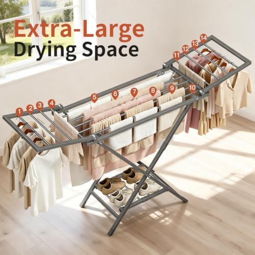 Clothes Drying Rack Heavy Duty, Foldable Laundry Dryer Stand - Image 5